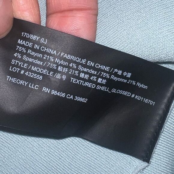 Theory Sleeveless Peplum Sweater in Sky Size Large EUC Career Business Event - Picture 7 of 11